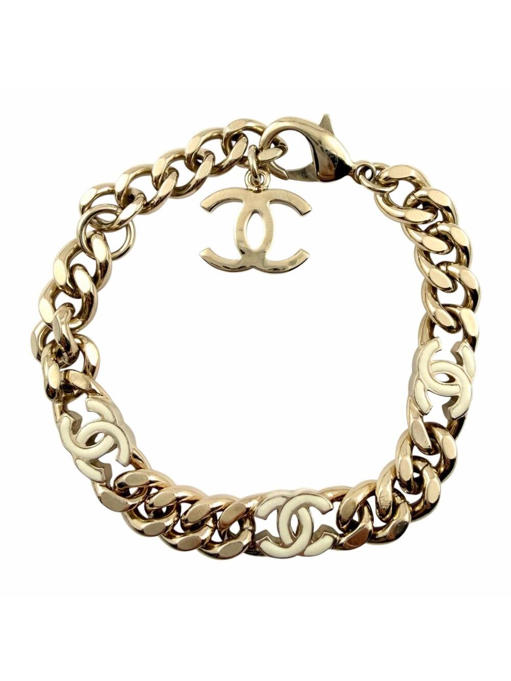 Chanel Cc Logo Chain Bracelet Metal #256929C11B
